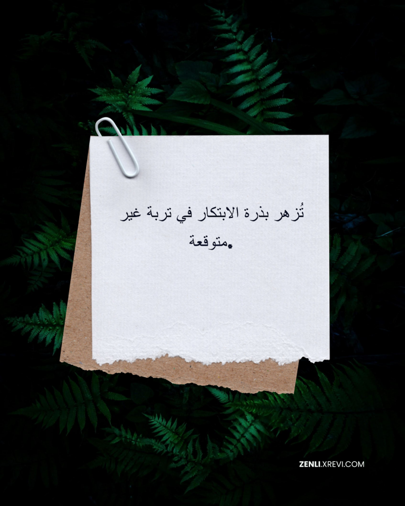 تُزهر بذرة الابتكار في تربة غير متوقعة.