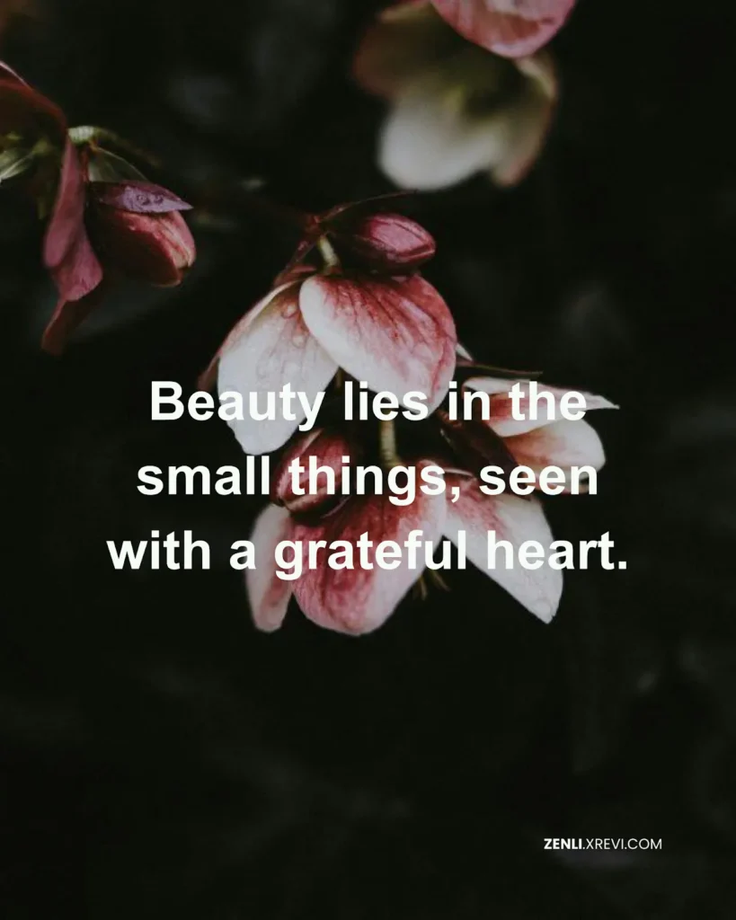 Beauty lies in the small things, seen with a grateful heart.