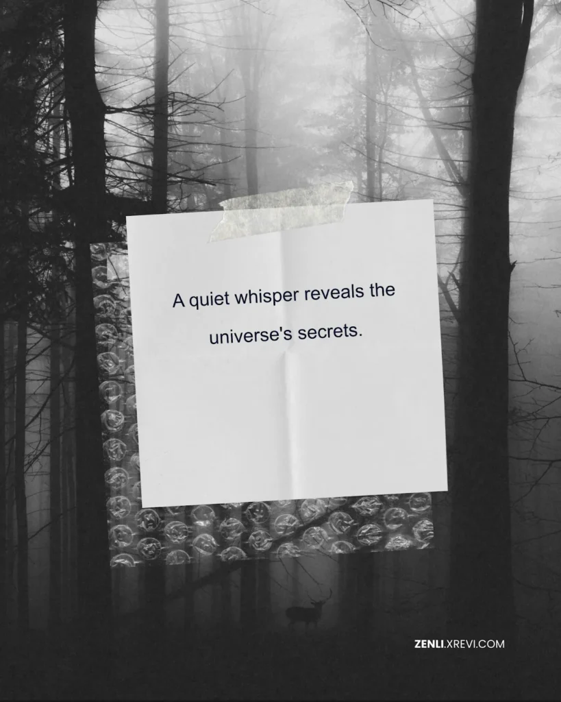 A quiet whisper reveals the universe’s secrets.