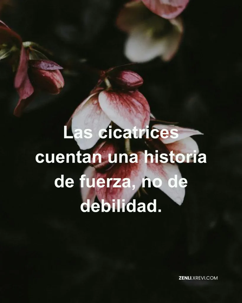 Las cicatrices cuentan una historia de fuerza, no de debilidad.