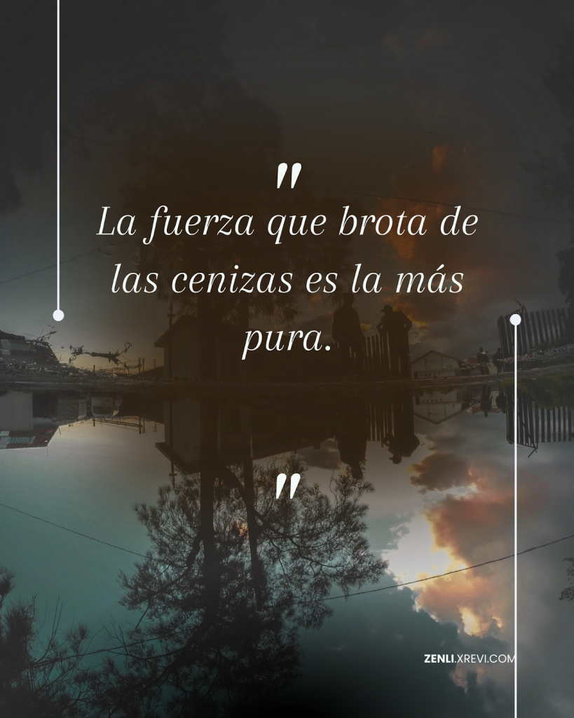 La fuerza que brota de las cenizas es la más pura.