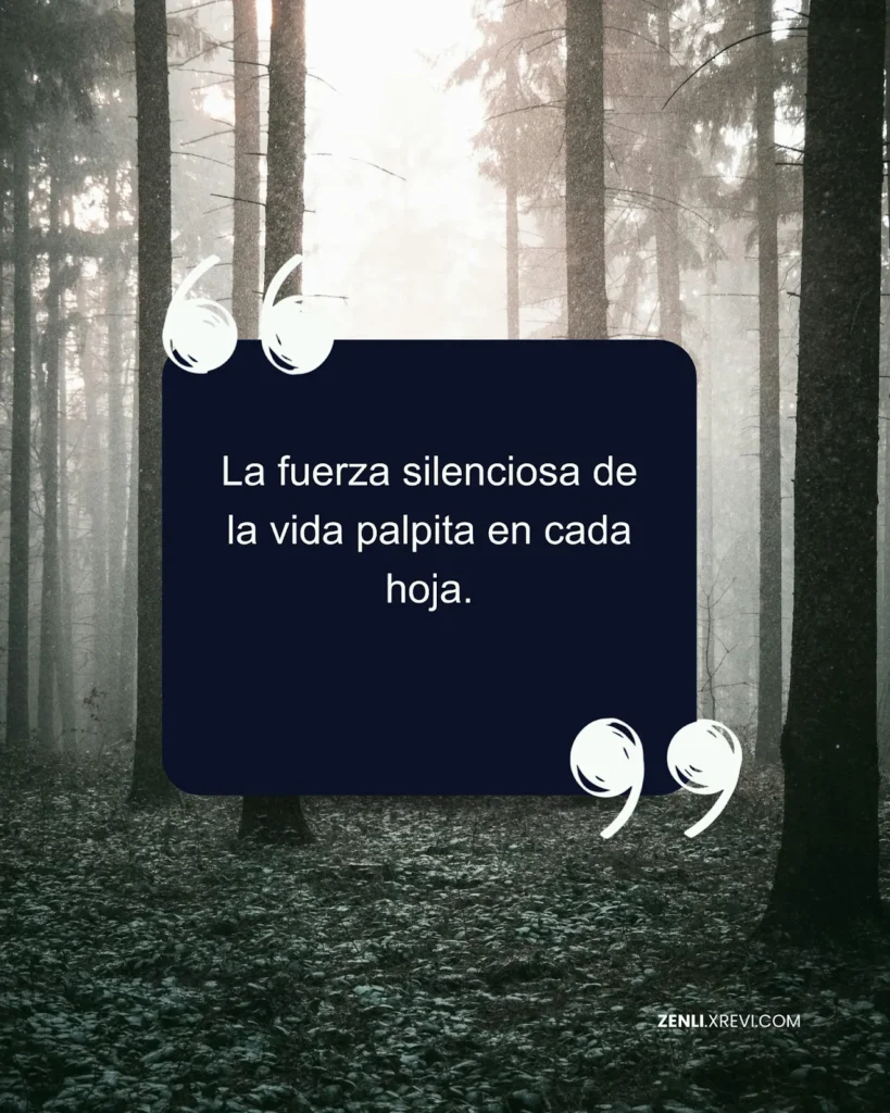 La fuerza silenciosa de la vida palpita en cada hoja.