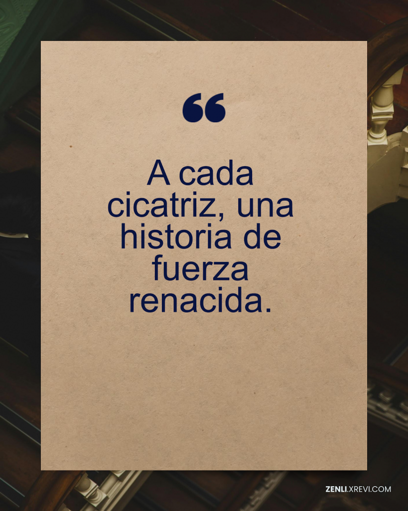 A cada cicatriz, una historia de fuerza renacida.
