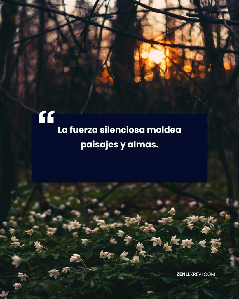 La fuerza silenciosa moldea paisajes y almas.