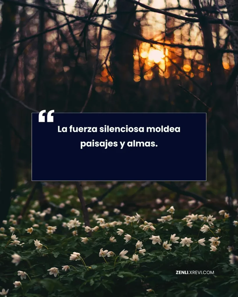 La fuerza silenciosa moldea paisajes y almas.