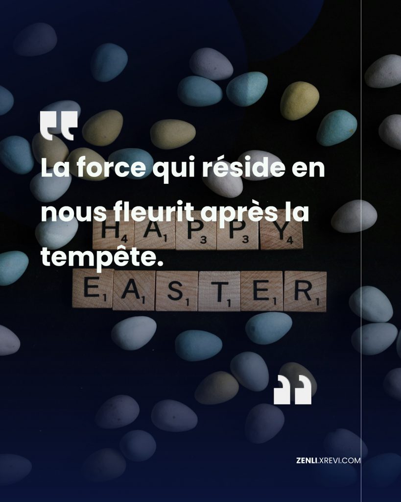La force qui réside en nous fleurit après la tempête.