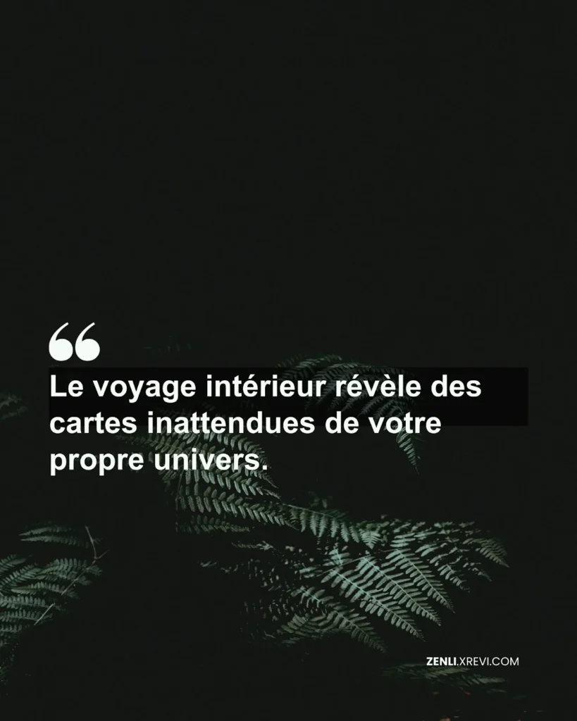 Le voyage intérieur révèle des cartes inattendues de votre propre univers.