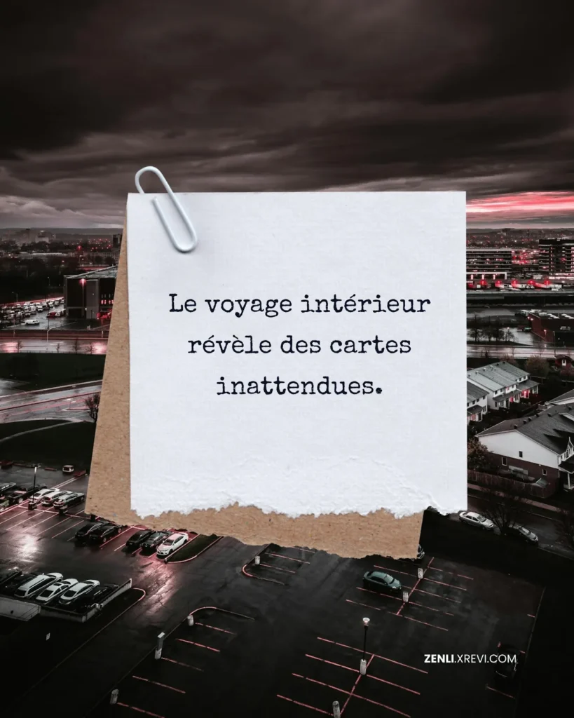 Le voyage intérieur révèle des cartes inattendues.