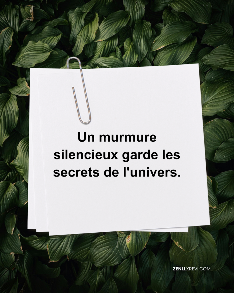 Un murmure silencieux garde les secrets de l’univers.
