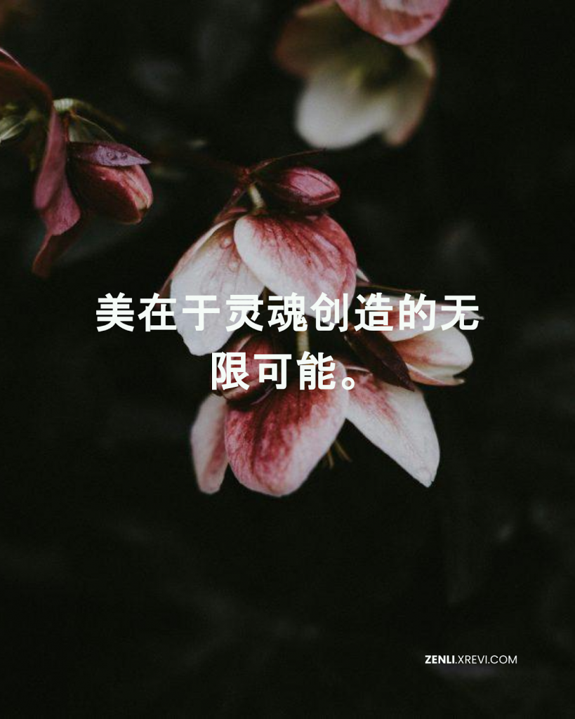 美在于灵魂创造的无限可能。